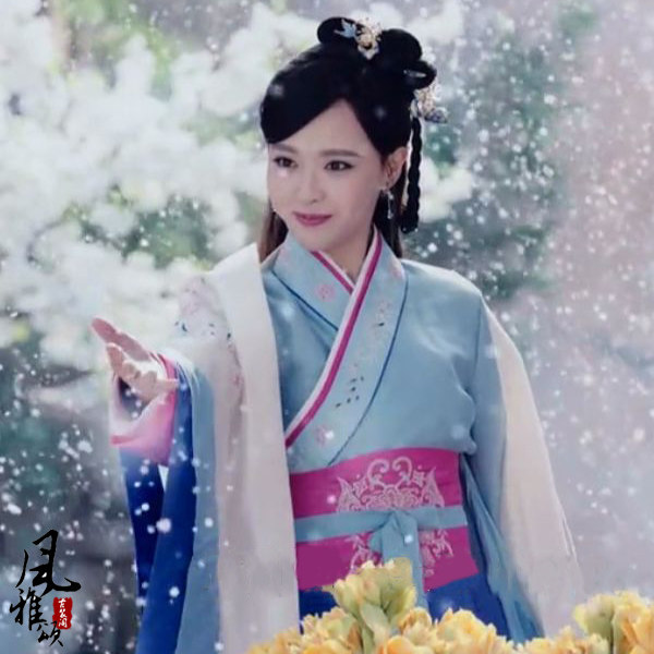 锦绣未央同款唐风汉影视古装唐嫣李未央绣花花小姐舞蹈民族服装