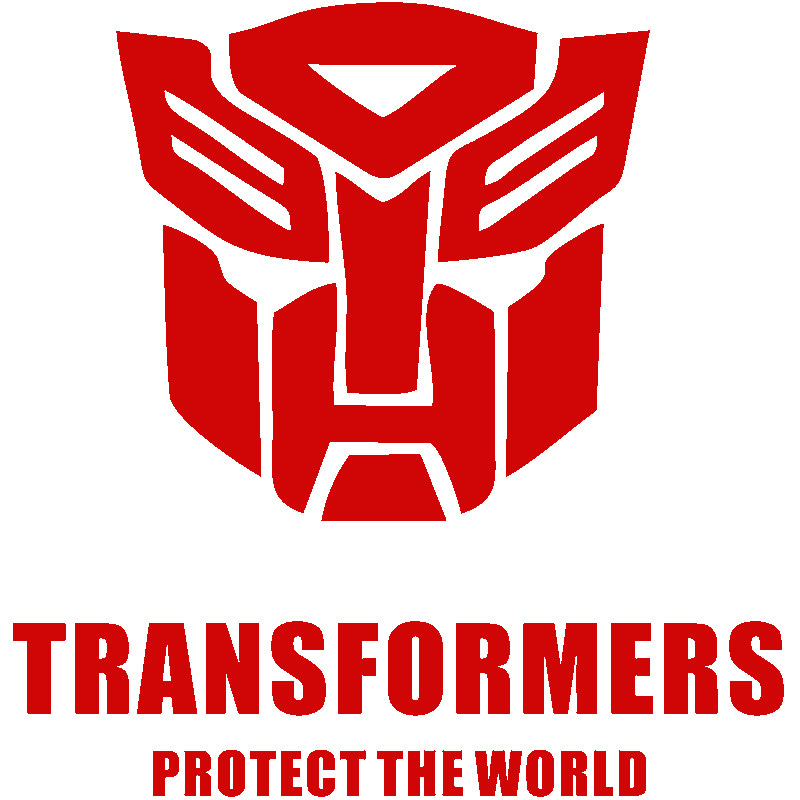 博派经典动画汽车人拯救世界英文镂空刻绘门窗墙贴