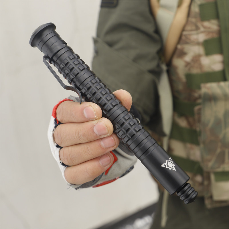 自卫装备自动伸缩机械甩棍迷你车载用品防身三节甩棍