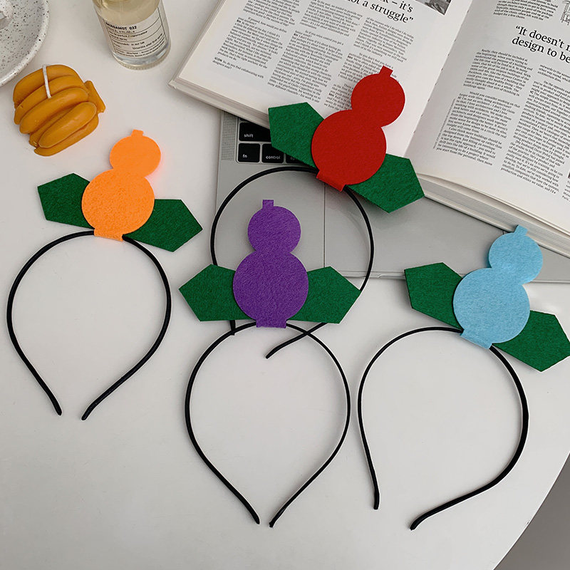 超萌卡通可爱cos葫芦娃头饰儿童表演搞怪发箍网红创意头箍发卡女