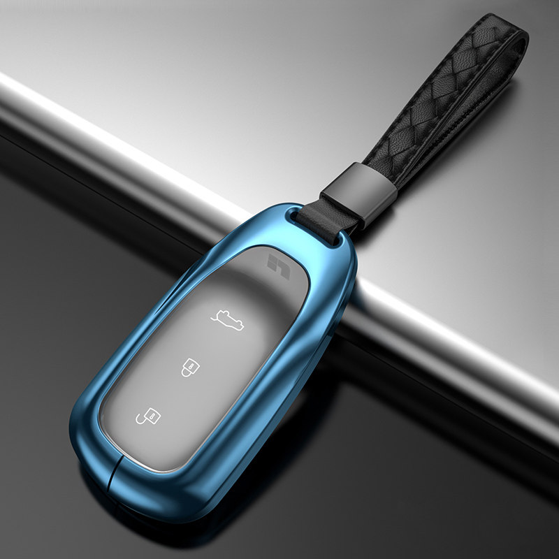 适用2021款理想one钥匙高档铝合金汽车专用全包车用钥匙包