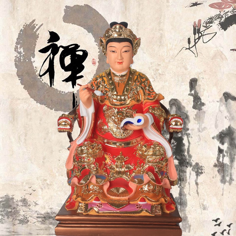 娘娘19寸注生送子临水夫人顺天圣母道教家居摆件
