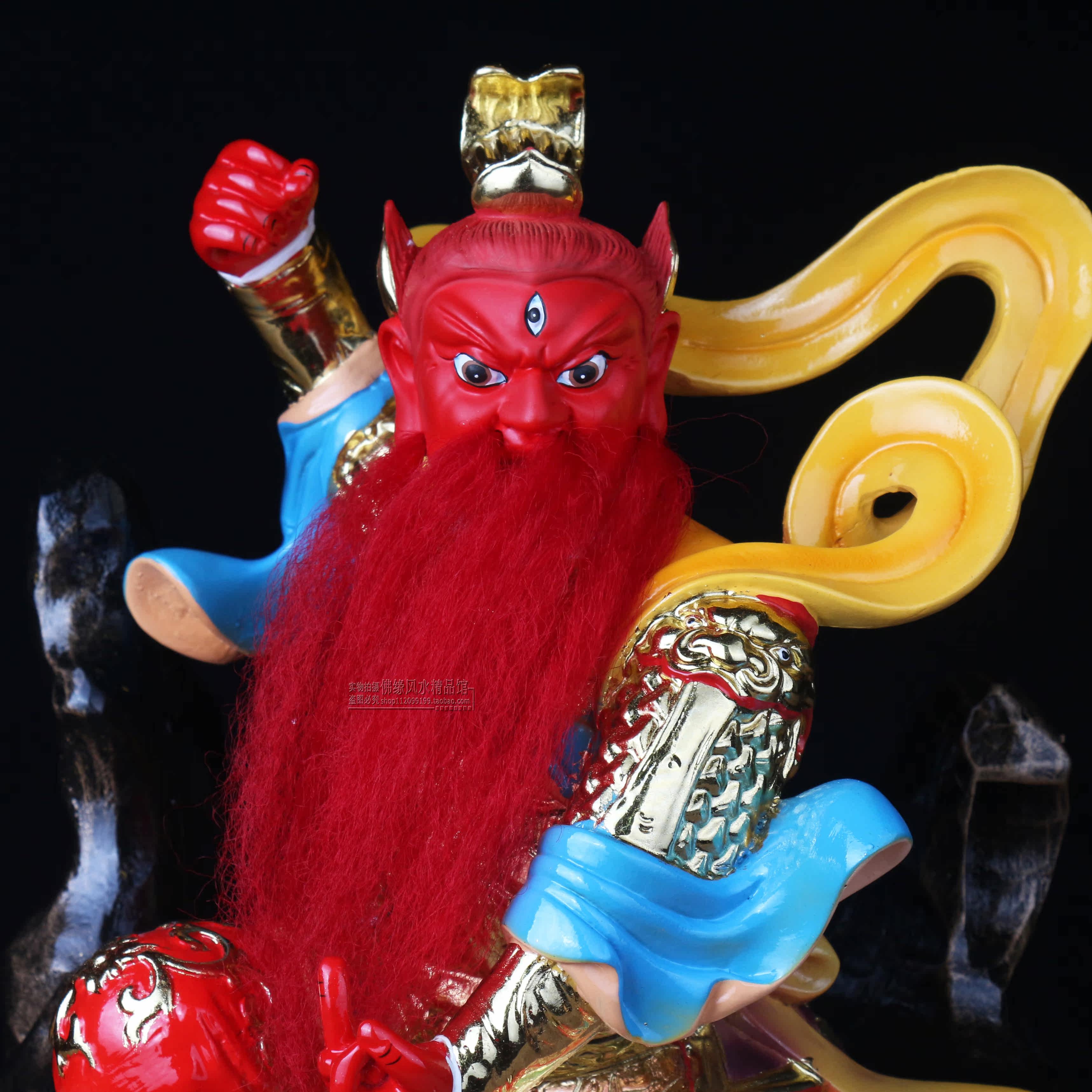 12寸王天君 王灵官像道教护法 火神 树脂神像镇宅工艺品风水摆件