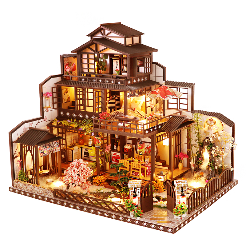 diy小屋日式大型古都望月别墅手工手工制制作建筑