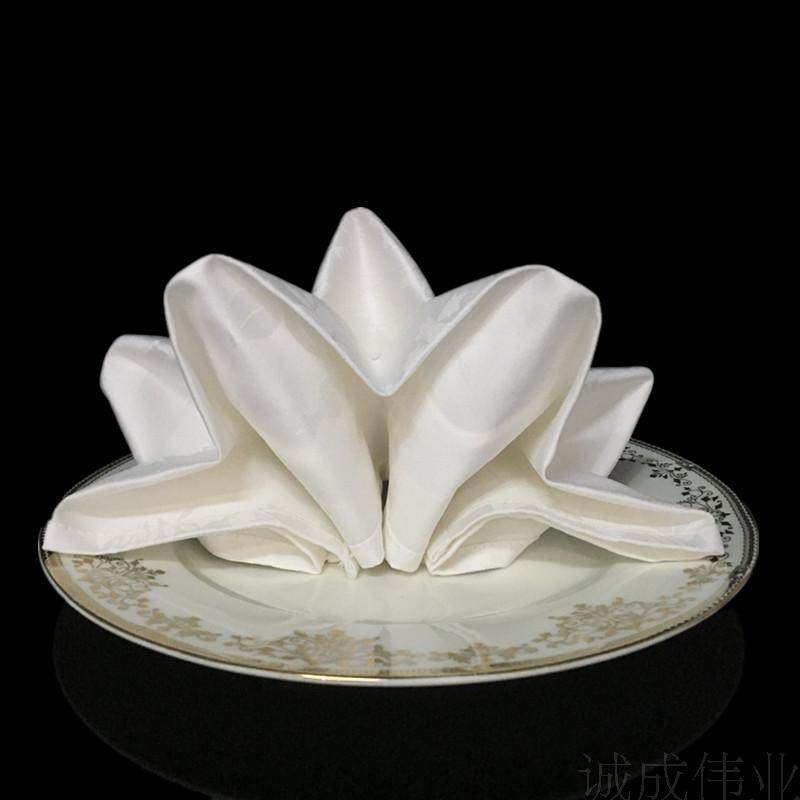 酒店白色花吸水布折擦杯酒杯毛红不掉纯棉餐巾餐巾