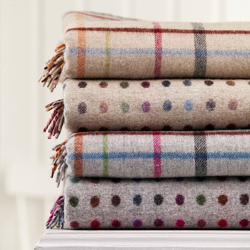 可乐现货brontebymoon英国国产美利奴羔羊毛围巾