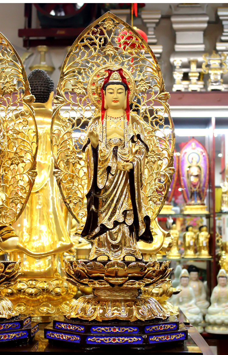 台湾供奉菩萨王菩萨地藏佛像盛凡观音南海摆件摆件