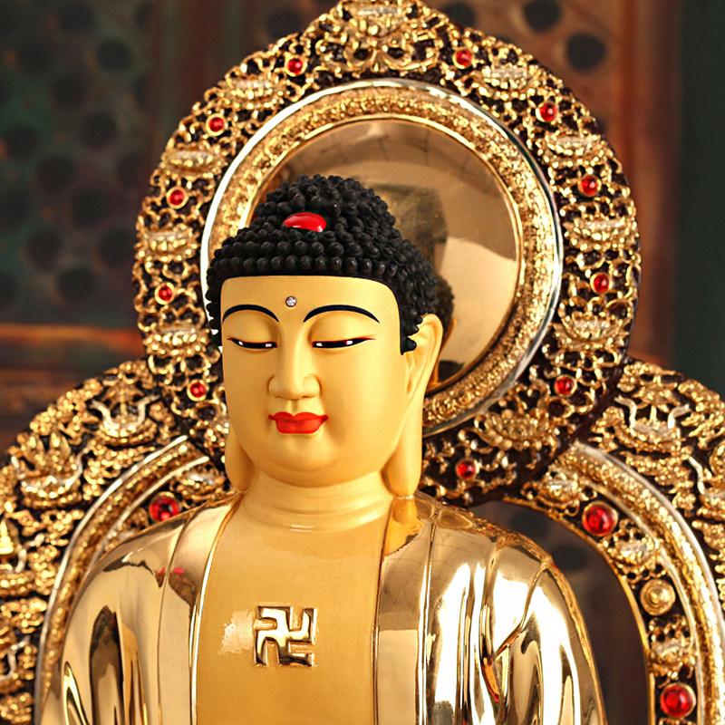台湾金刚释迦牟尼如来如来佛佛祖供奉阿弥陀佛药师纯铜摆件
