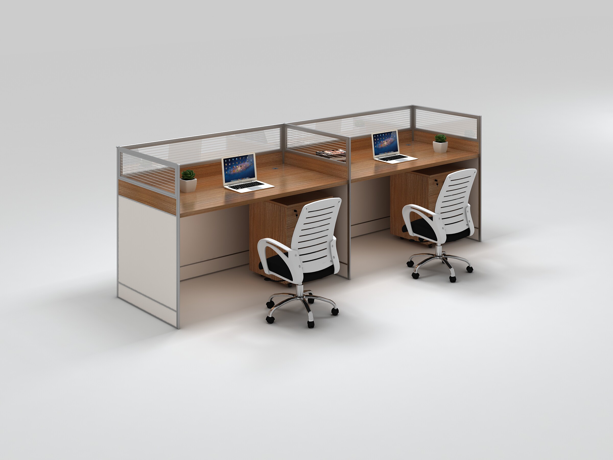 办公桌简约现代屏风职员办公桌椅组合4四人位员工卡座6工作位家具