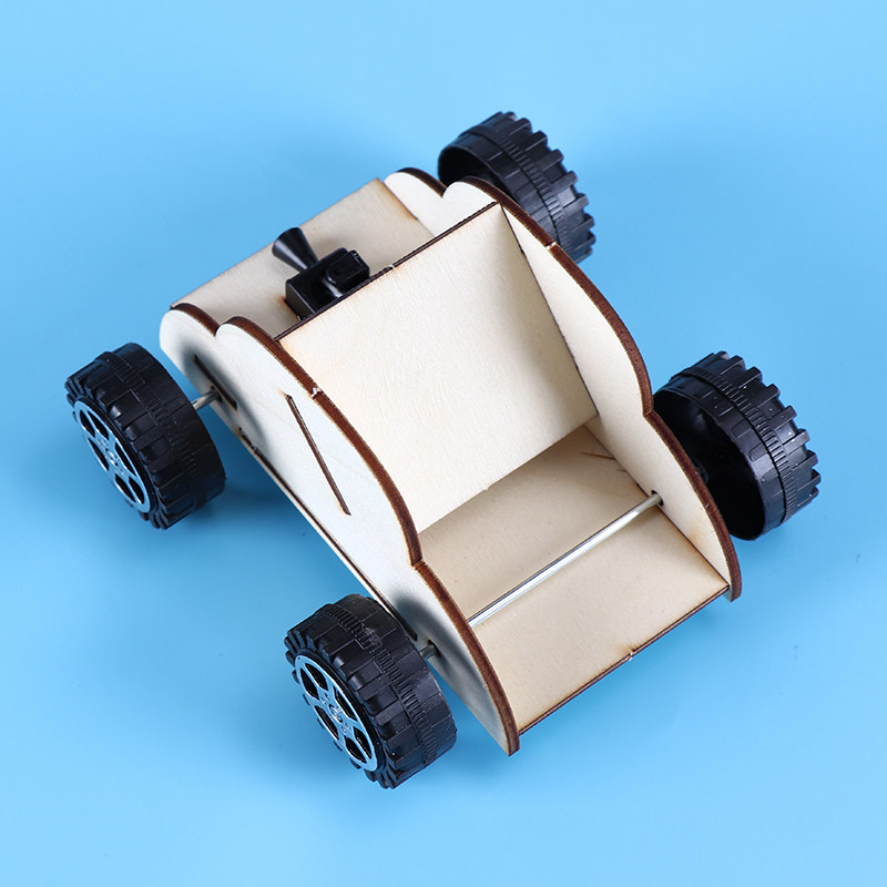 小学生手工科技制作拉线回力小车diy创意发明科学实验