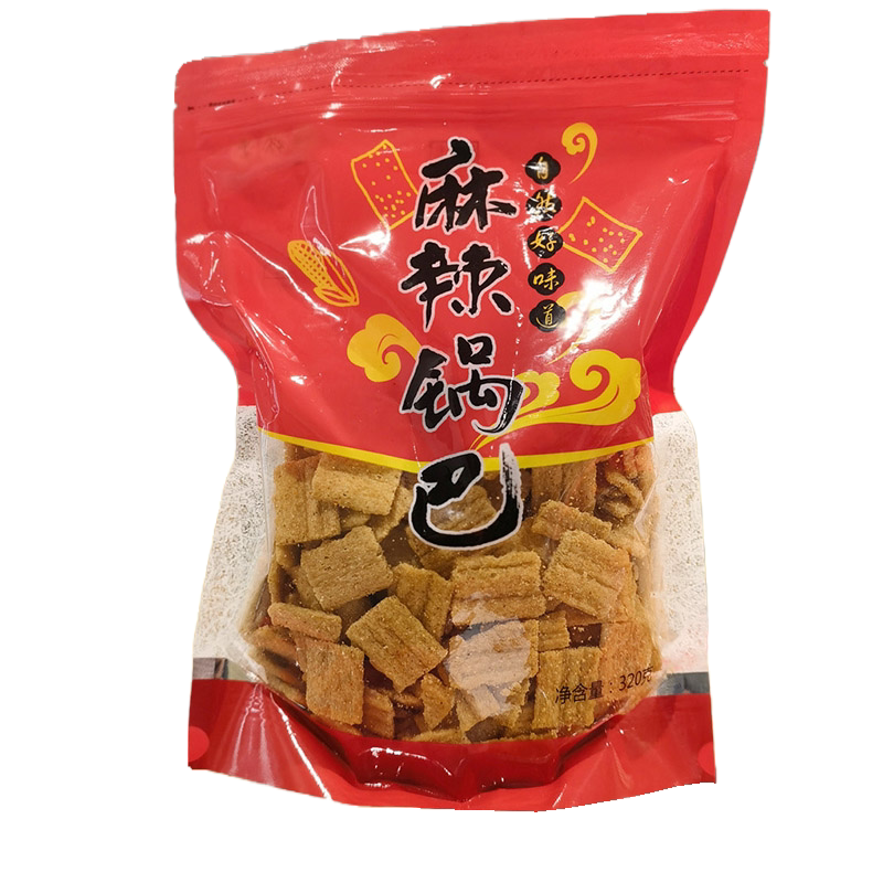 320g追剧看球聚会零食休闲袋装锅巴麦德龙麻辣膨化食品