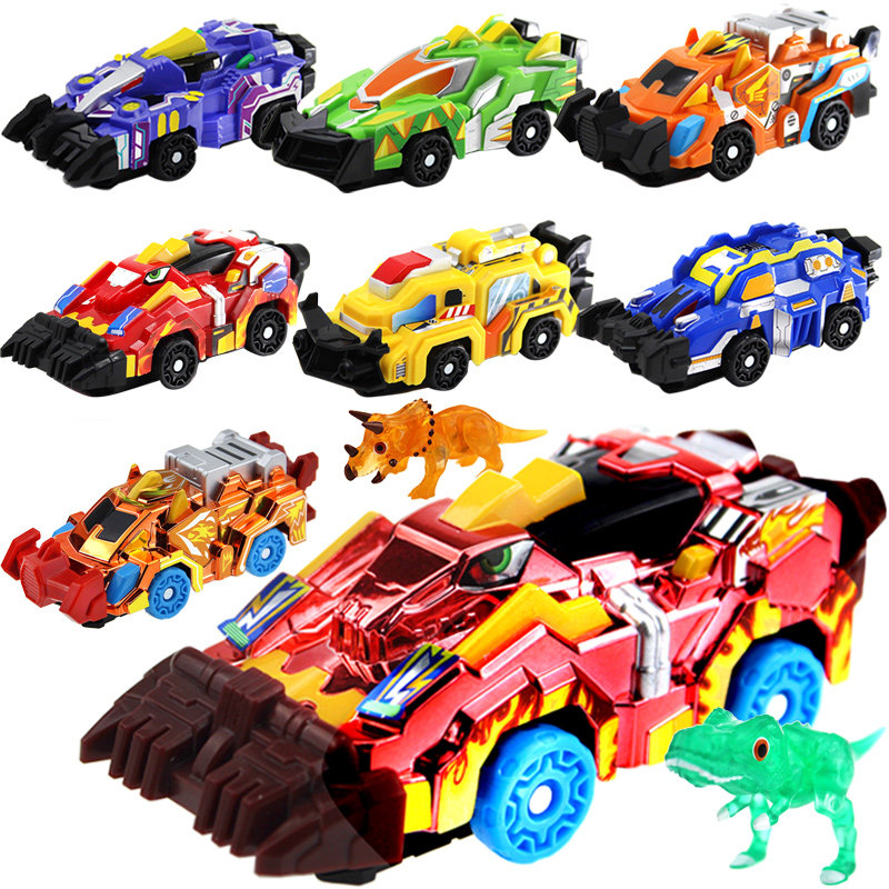 心奇爆龙暴龙战车爆裂恐龙心齐新奇男孩儿童变形霸王龙玩具升级版