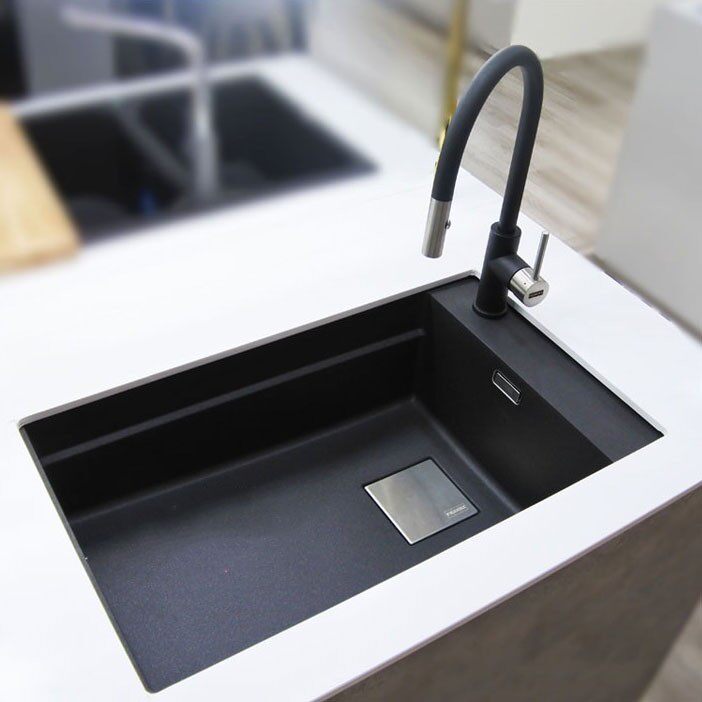 kng11062瑞士弗兰卡高端英国进口花岗岩水槽石英石银水槽套餐