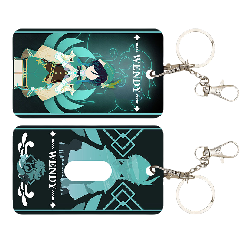 原神游戏周边甘雨钟离可莉胡桃温迪卡套钥匙扣动漫挂件