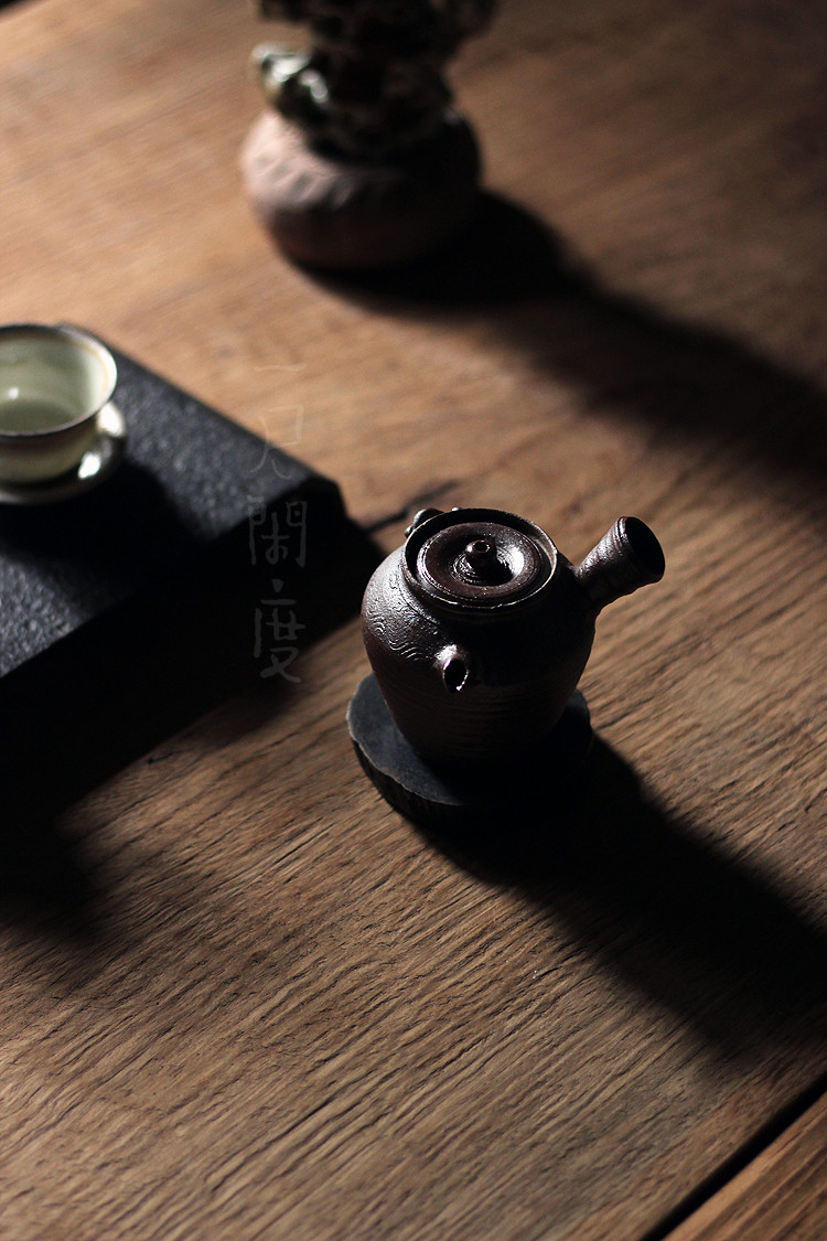 手工尺闲平元铁打限量老铁茶杯杯垫日式古朴茶托