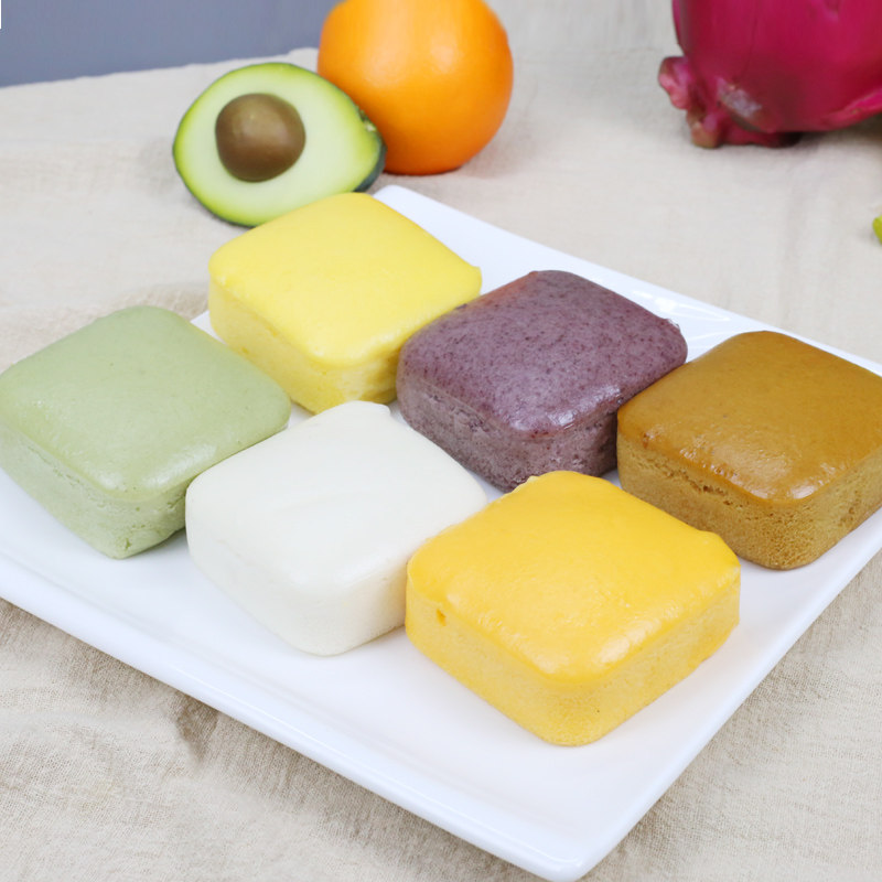 彩虹方糕红糖发糕糯米米糕冷冻早餐半成品玉米传统中式糕点