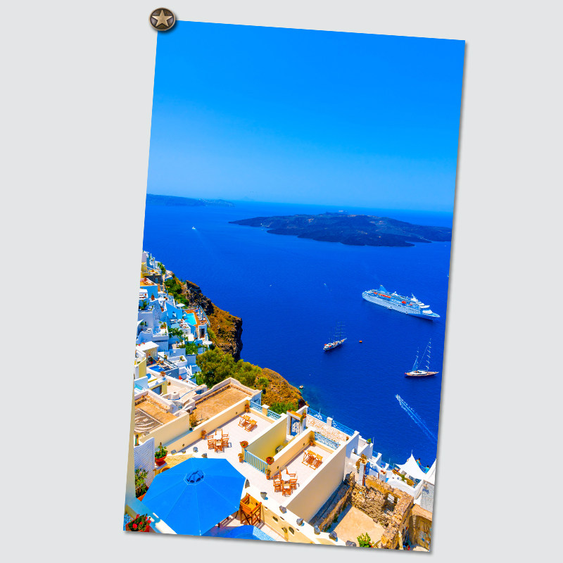 地中海风格装饰画爱琴海客厅沙发墙画餐厅厨房清新现代装饰画