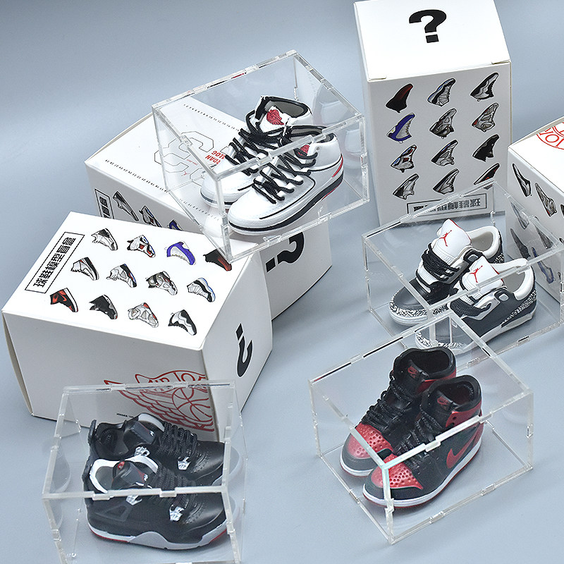 模型迷你aj盲盒玩具鞋盒手办摆件轻奢特别钥匙扣