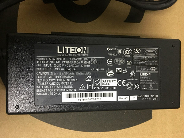 建兴liteon19v63a原装电源适配器pa112108笔记本电源