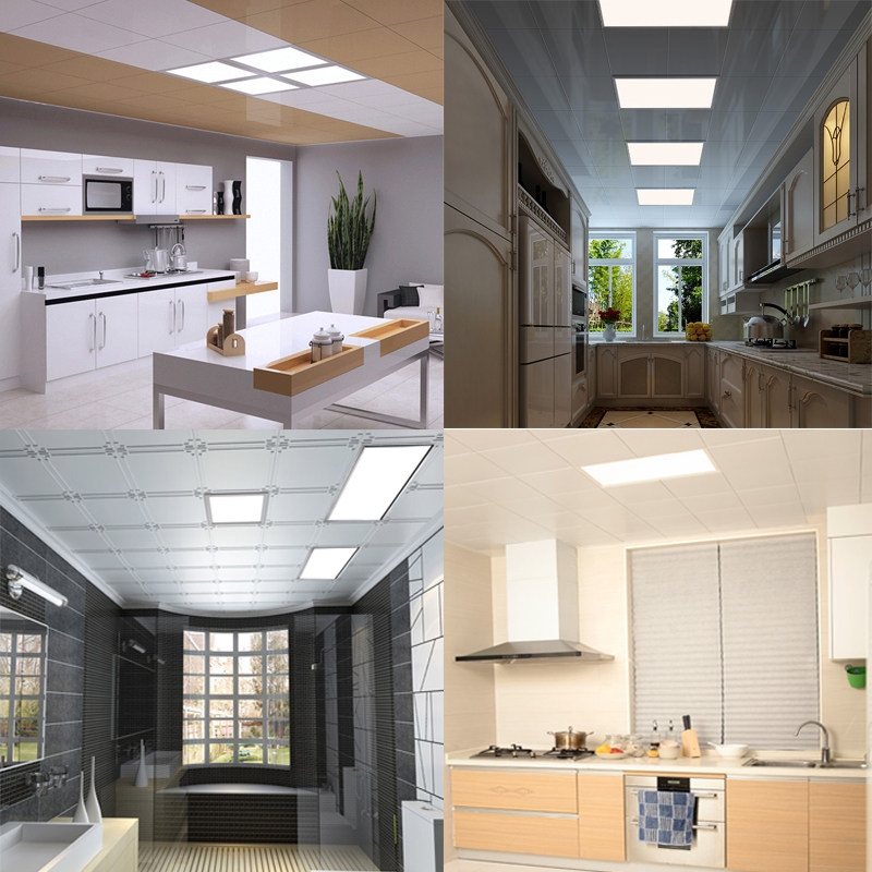 方形30x30集成吊顶led60x60led平板天花铝扣板发光格栅