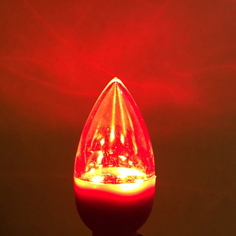 e12e14led佛龛红色小灯泡老爷供佛神明莲花灯泡烛台led单灯