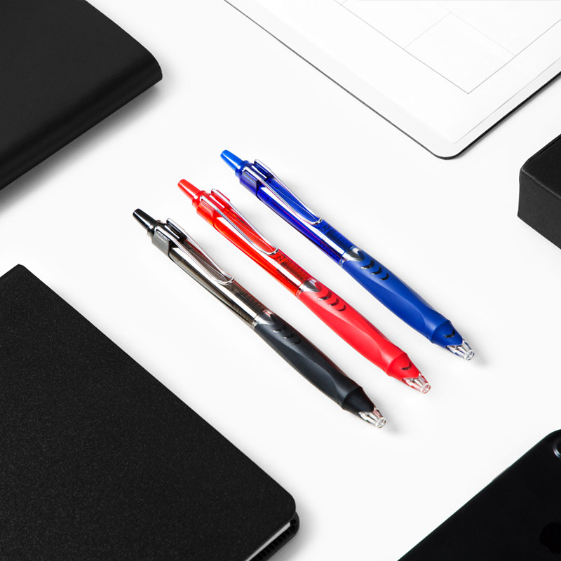 fizz速干中性笔0.5mm学生考试用黑色水笔办公水性签字笔3支装