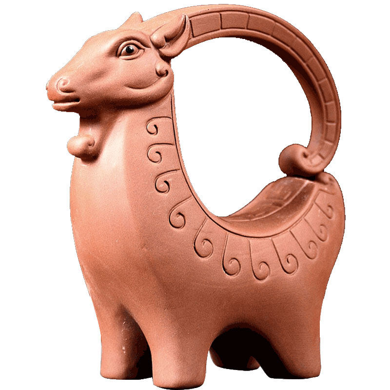 摆件陶迷陶泥茶宠羊茶陶瓷陶瓷工艺工艺品茶具配角茶宠摆件