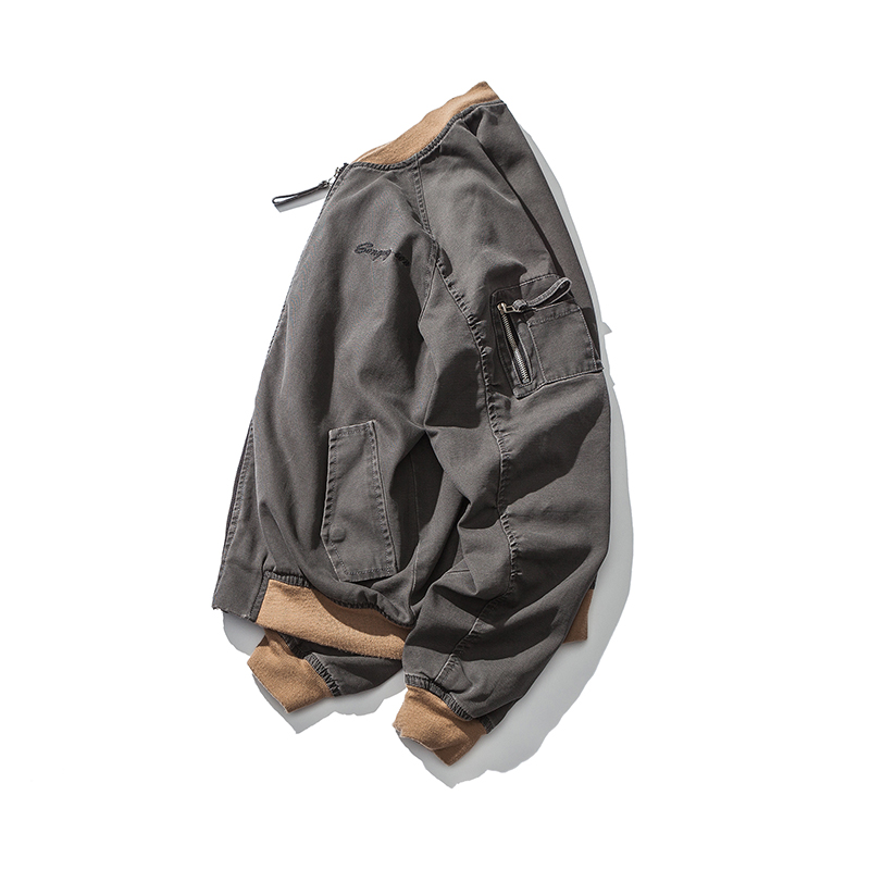 飞行员牛仔外套男生韩版潮流ins宽松休闲夹克春秋棒球服男士上衣