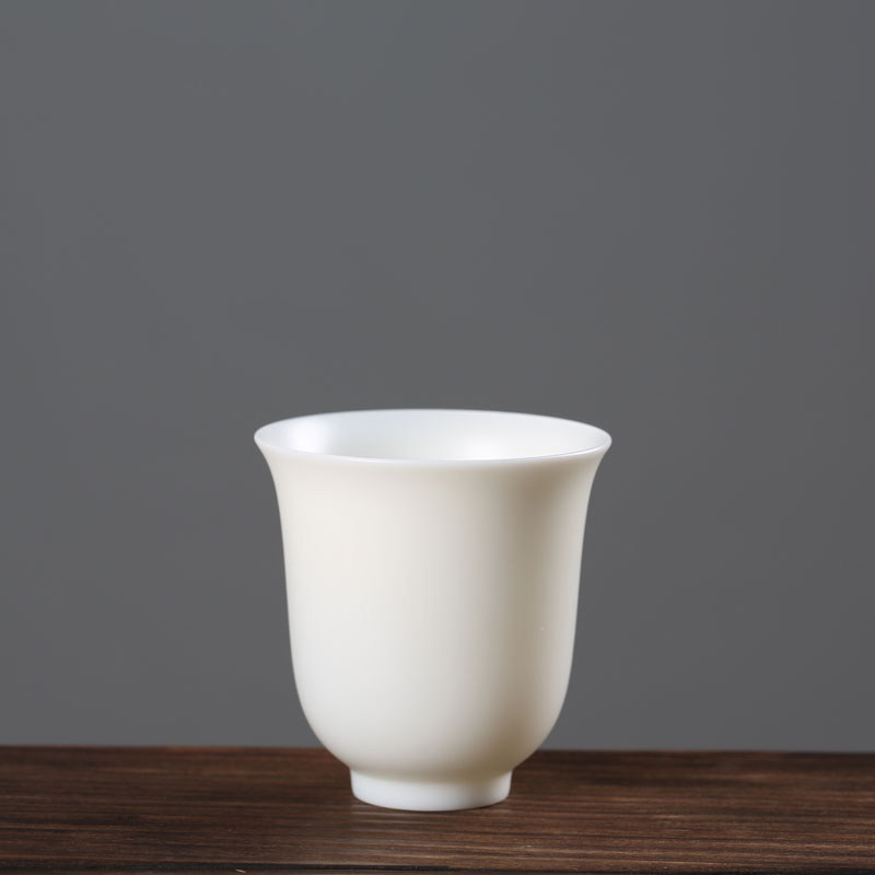 熹言白瓷主人单个家用功夫功夫茶茶具茶杯陶瓷茶杯