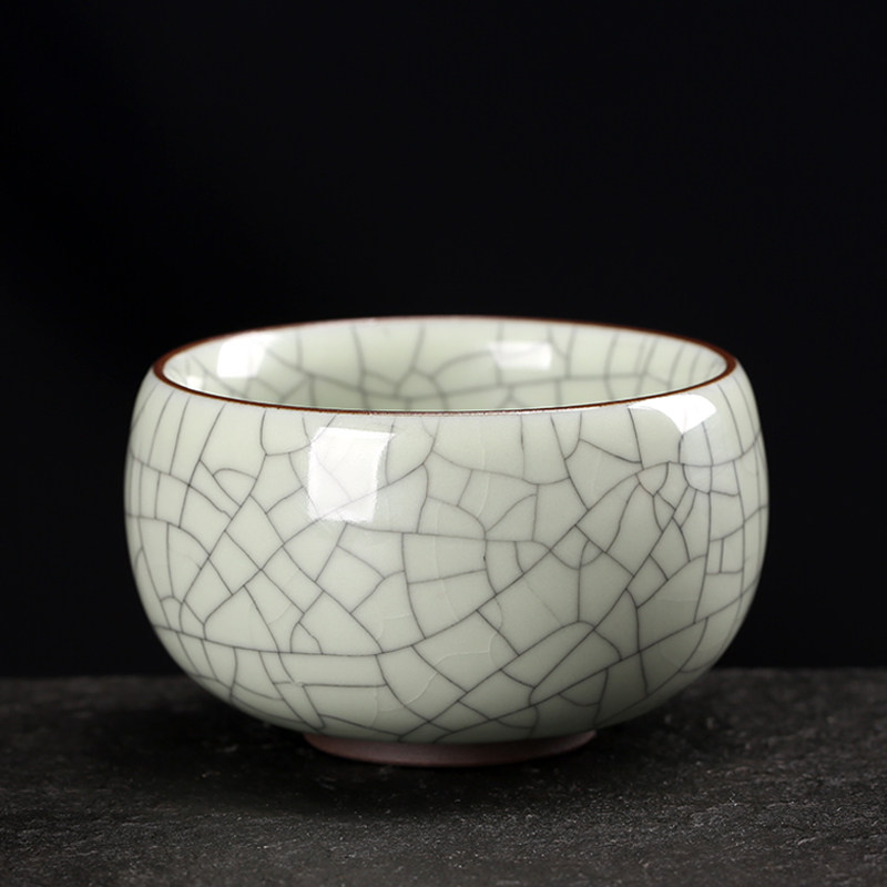 官窑开片高端单杯主人功夫茶杯子男士陶瓷茶具茶杯