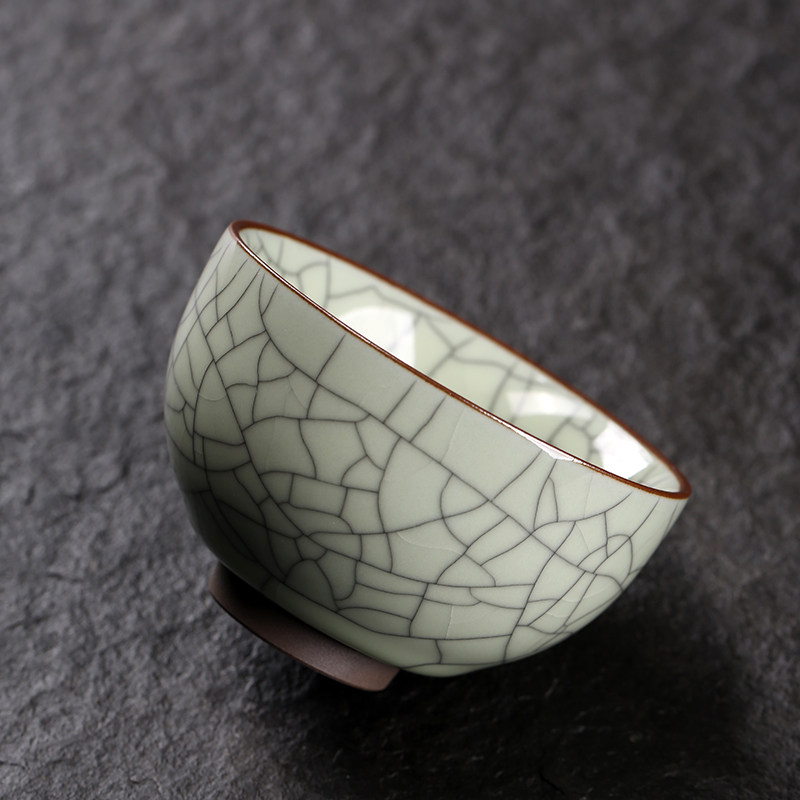 官窑开片高端单杯主人功夫茶杯子男士陶瓷茶具茶杯