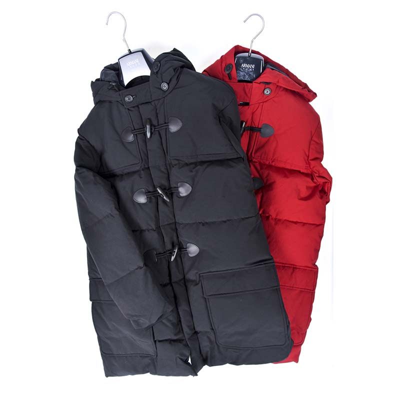 armanijeans男士阿玛尼aj冬季意大利羽绒服长款带帽羽绒服