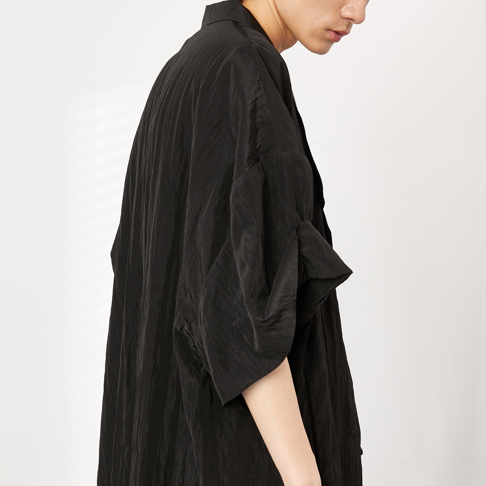 opiclothopic20ss褶皱肌理系列翻驳领翻衬衫