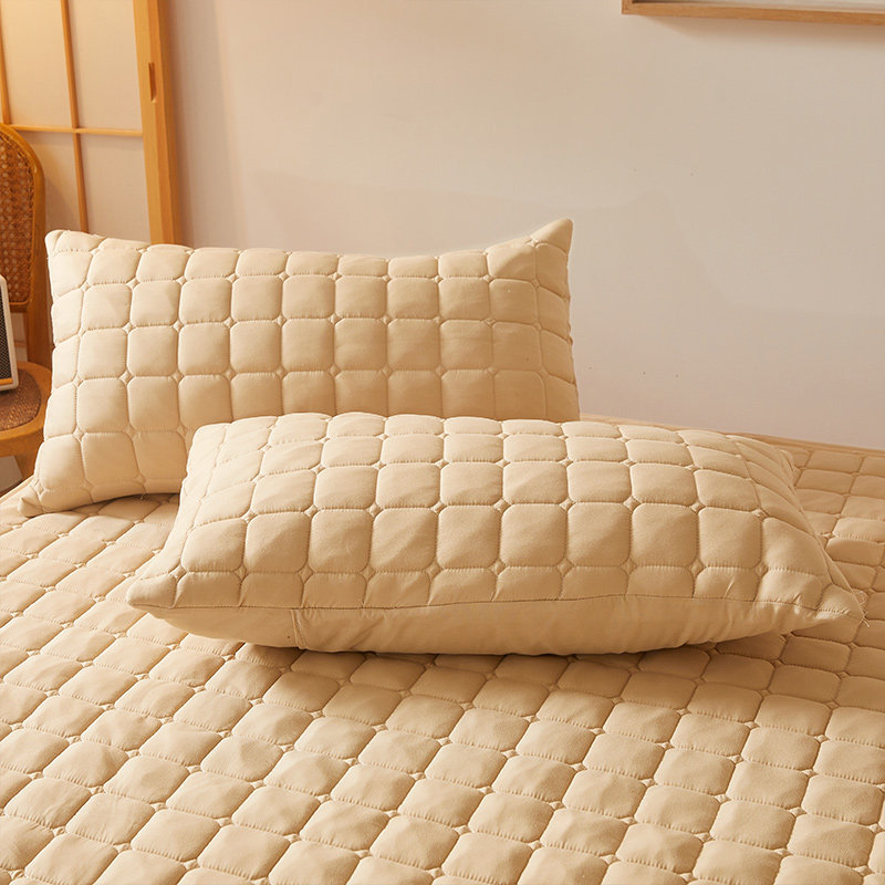 夹棉床笠单件防水床罩防尘2023新款纯色床垫床笠