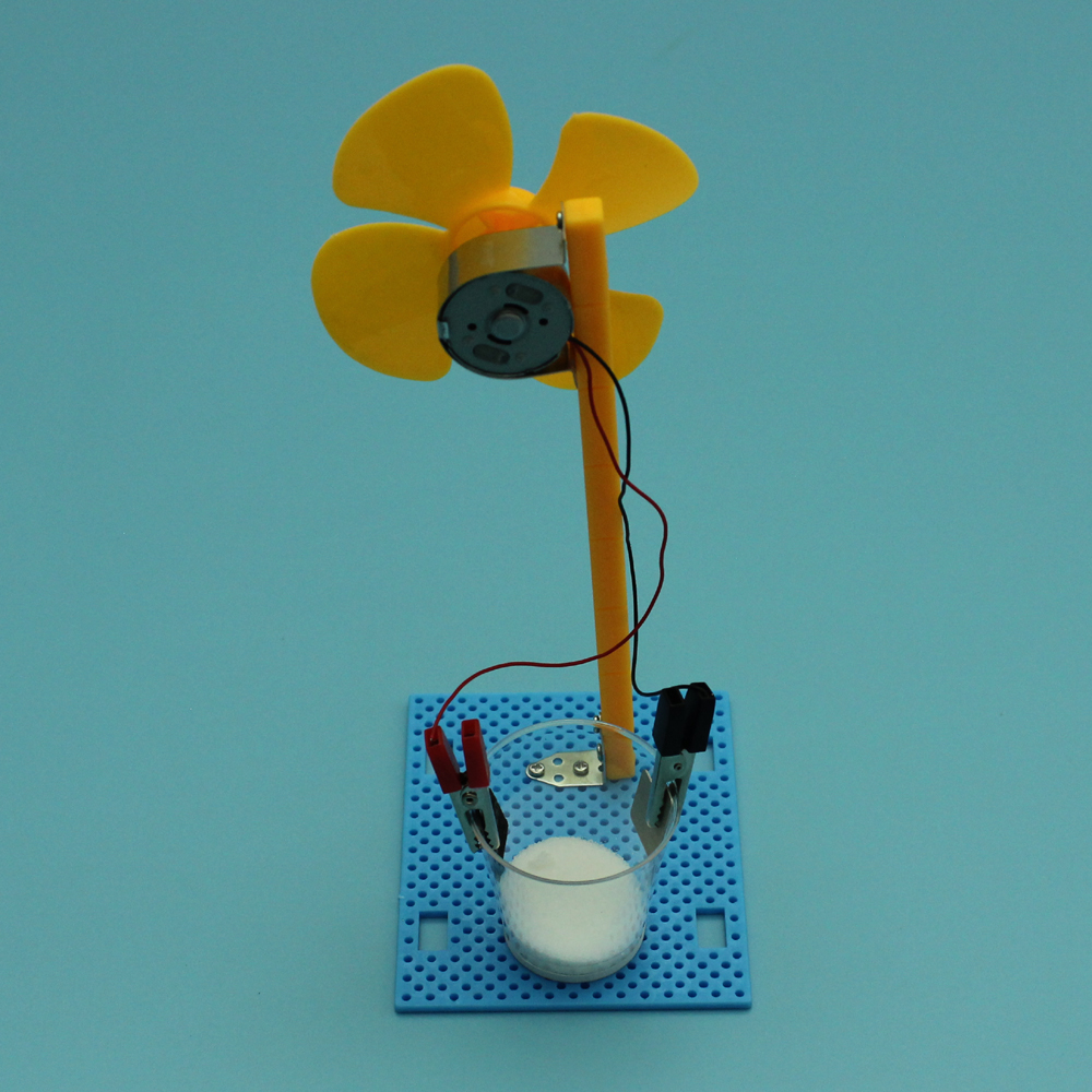 盐水电池风扇科技小发明制作中小学生手工作业电子科学实验