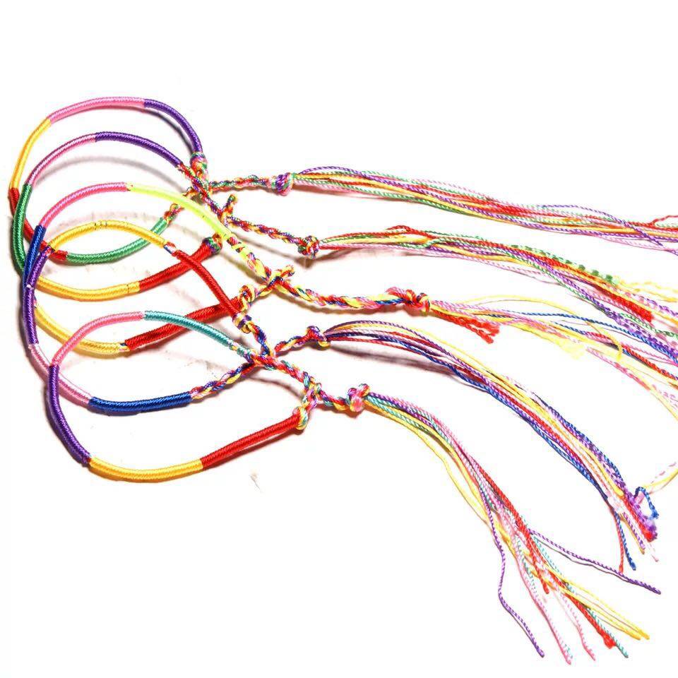 端午节五彩手链儿童幼儿园学生手工编织diy民族风绳