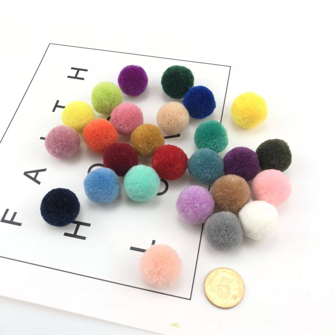 9元,diy小毛球 2cm毛线球开司米杨梅球仿羊绒毛球