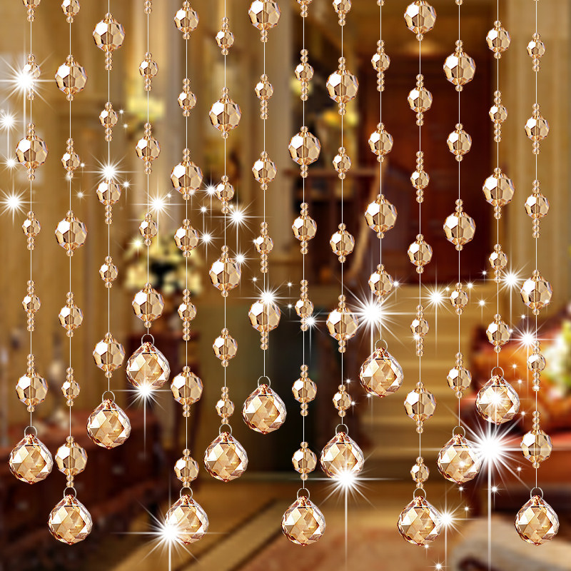 门帘隔断帘客厅玄关装饰珠链家用卫生间风水过道帘子新款水晶珠帘