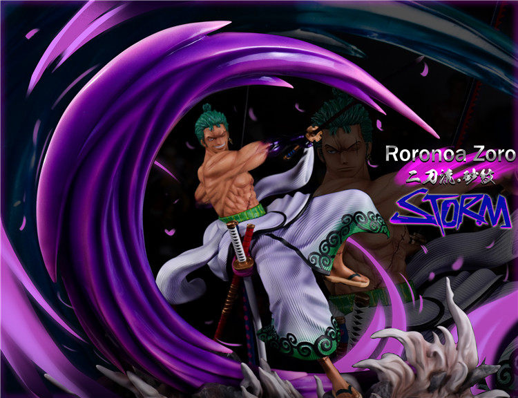 梦想小镇storm索隆二刀登楼砂纹限量手办雕像手办