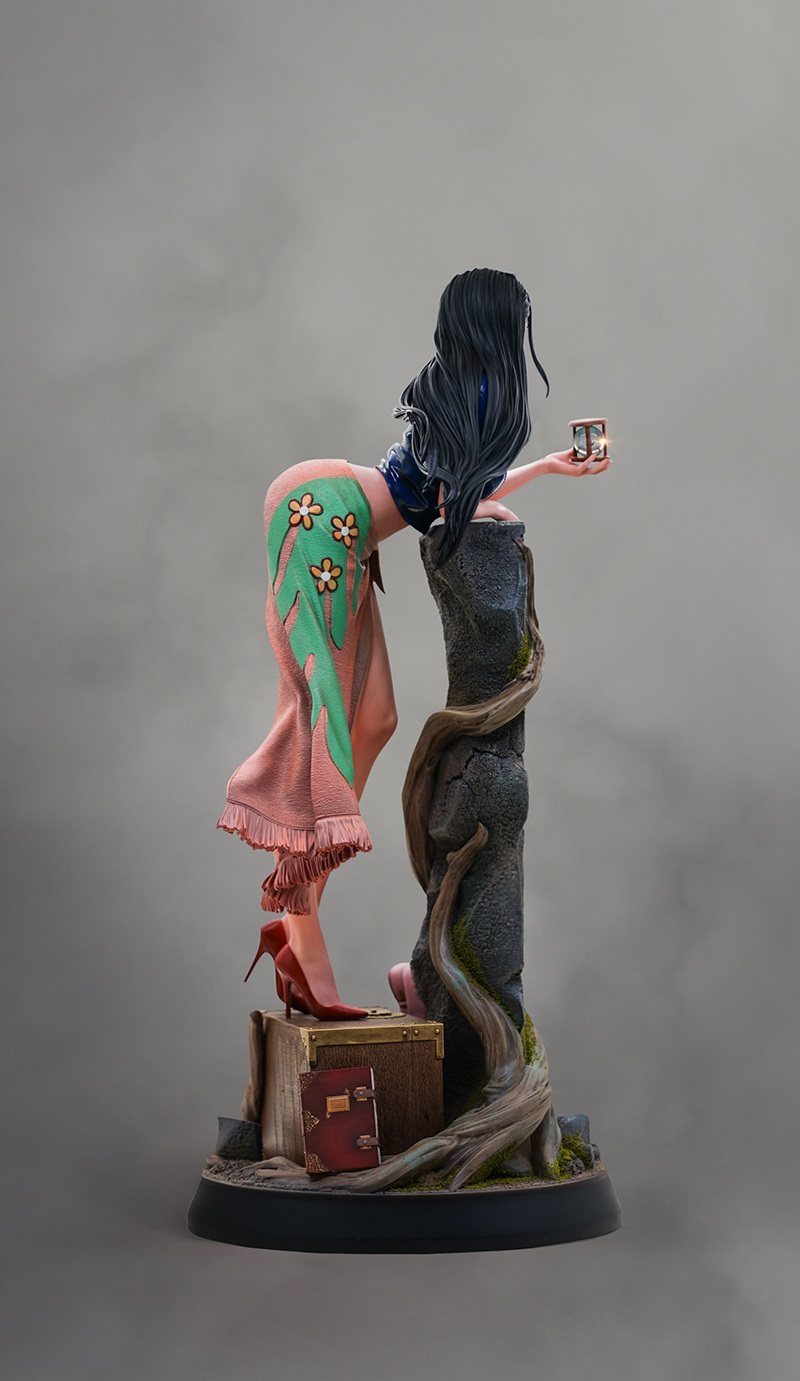 梦想小镇燃色纸团考古学家妮可罗宾海贼王gk限量雕像手办