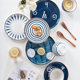 Ceramic rice bowl dinner plate soup bowl chopsticks simple Nordic ins style creative 2/4/6 people light luxury dishes spoon tableware set Ceramic rice bowl dinner plate soup bowl chopsticks simple Nordic ins style creative 2/4/6 people light luxury dishes spoon tableware set