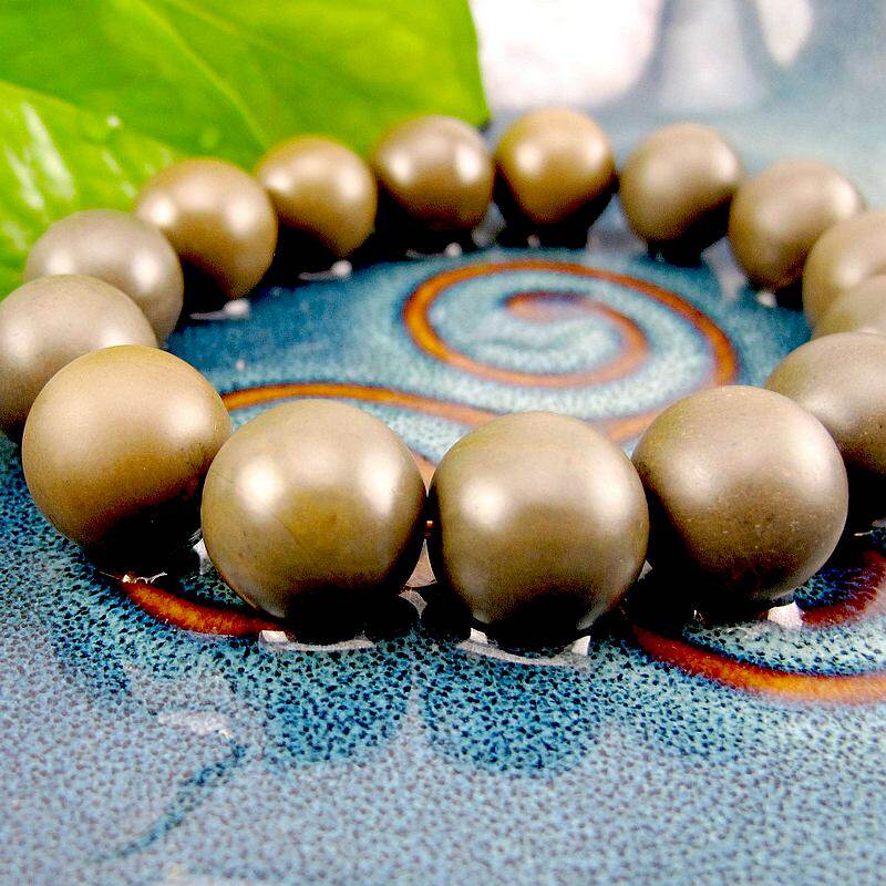 相石缘罕见褐色天然泗滨砭石手串男泗水砭石手链男士手链