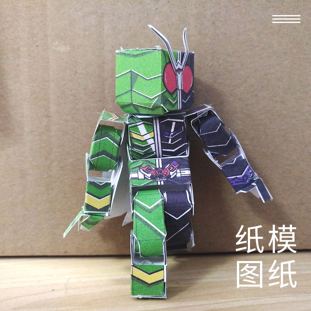 模型假面骑士帝骑可动纸模build危险兔可旋转动漫游戏纸模