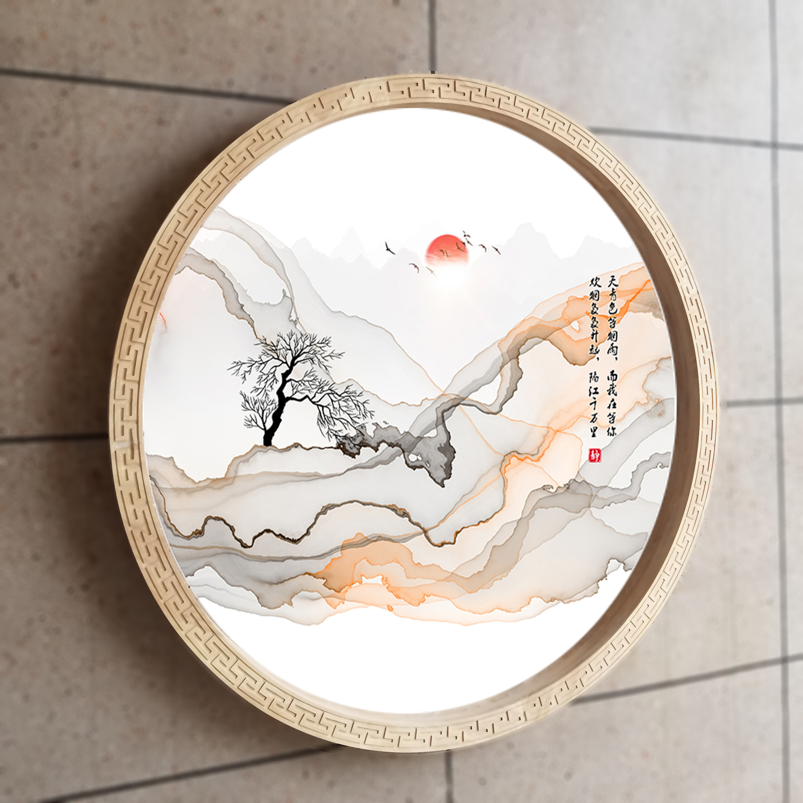 定做钻石墙框包玄关框绣装裱板画画瓷国画新中式相框