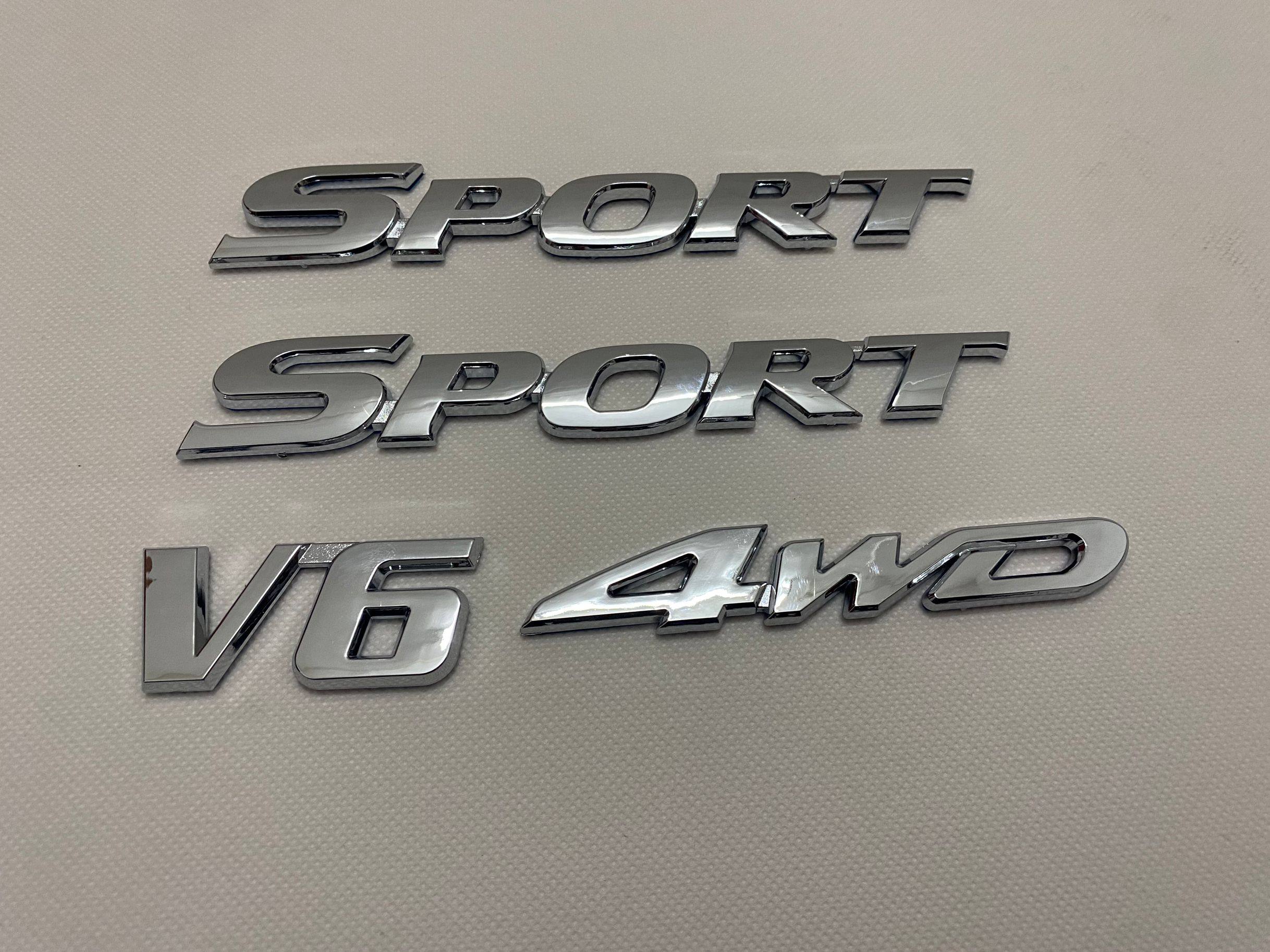 适用于丰田汉兰达车标sport英文字母标 叶子板贴标 标志v64wd后标