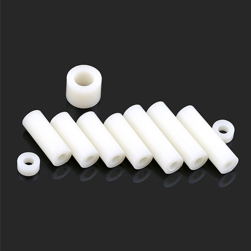 m5m6m8尼龙塑料柱间隔柱绝缘柱圆柱隔离柱尼龙柱尼龙柱子直通柱