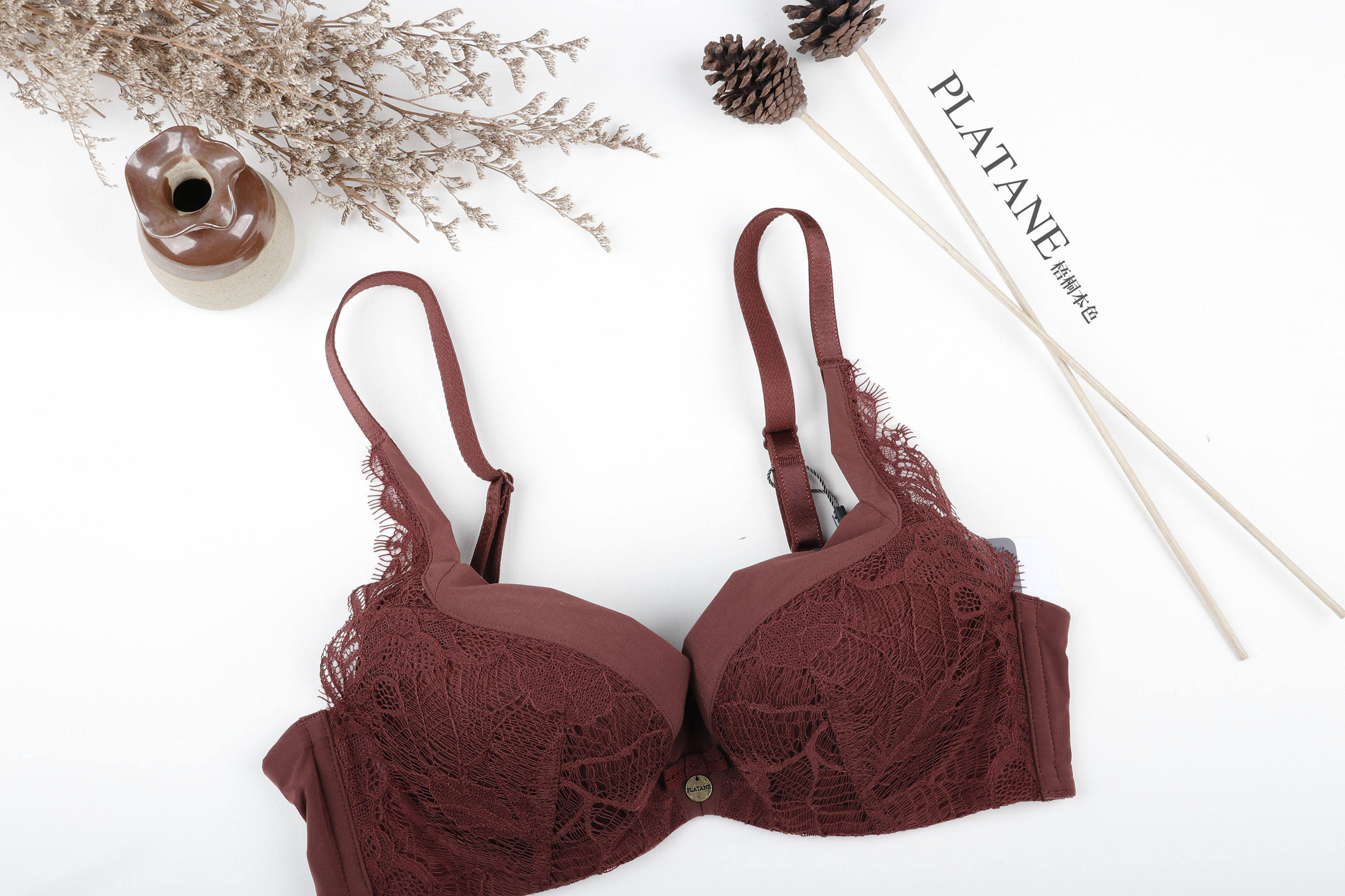 梧桐本色正品小胸聚拢侧收副记忆软钢钢圈夹棉文胸