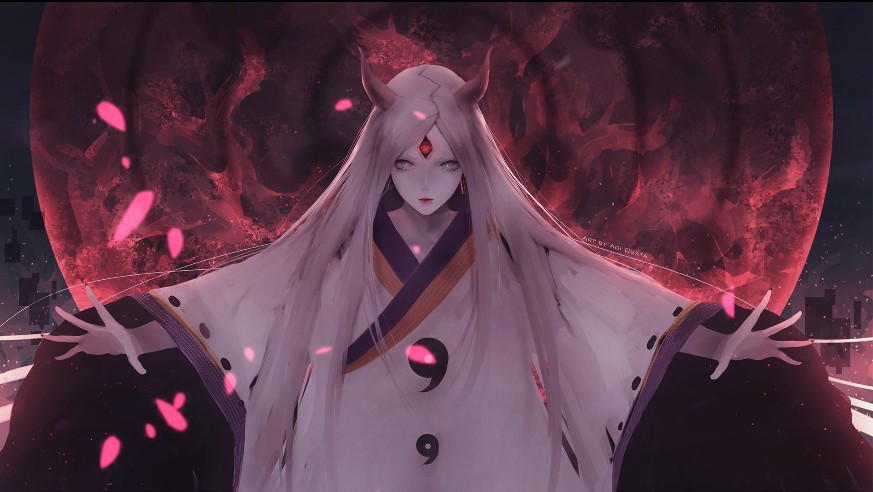 火影辉夜飞花电脑电脑桌桌面背景win7动态美化其它日用