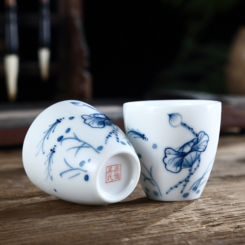 吴氏品雅纯手工彩绘陶瓷趣高套装家用杯子手绘茶杯