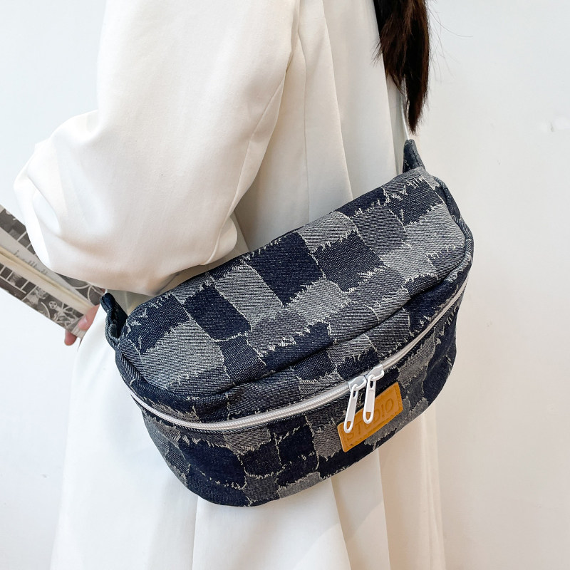 胸包女新款休闲包休闲单肩帆布ins大容量挎包斜挎包女士包袋